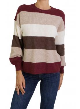 Maglione a righe multicolor Only 